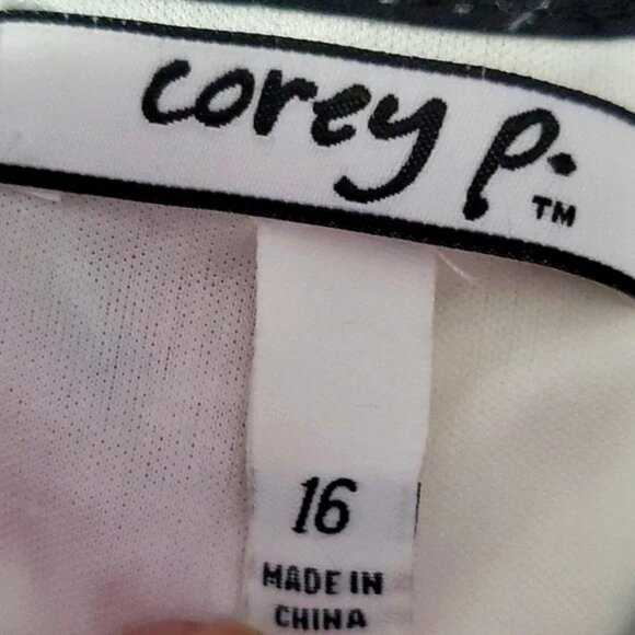 Corey P Career Office Event Floral Surplice Top Flowy Mini Dress - Picture 8 of 9